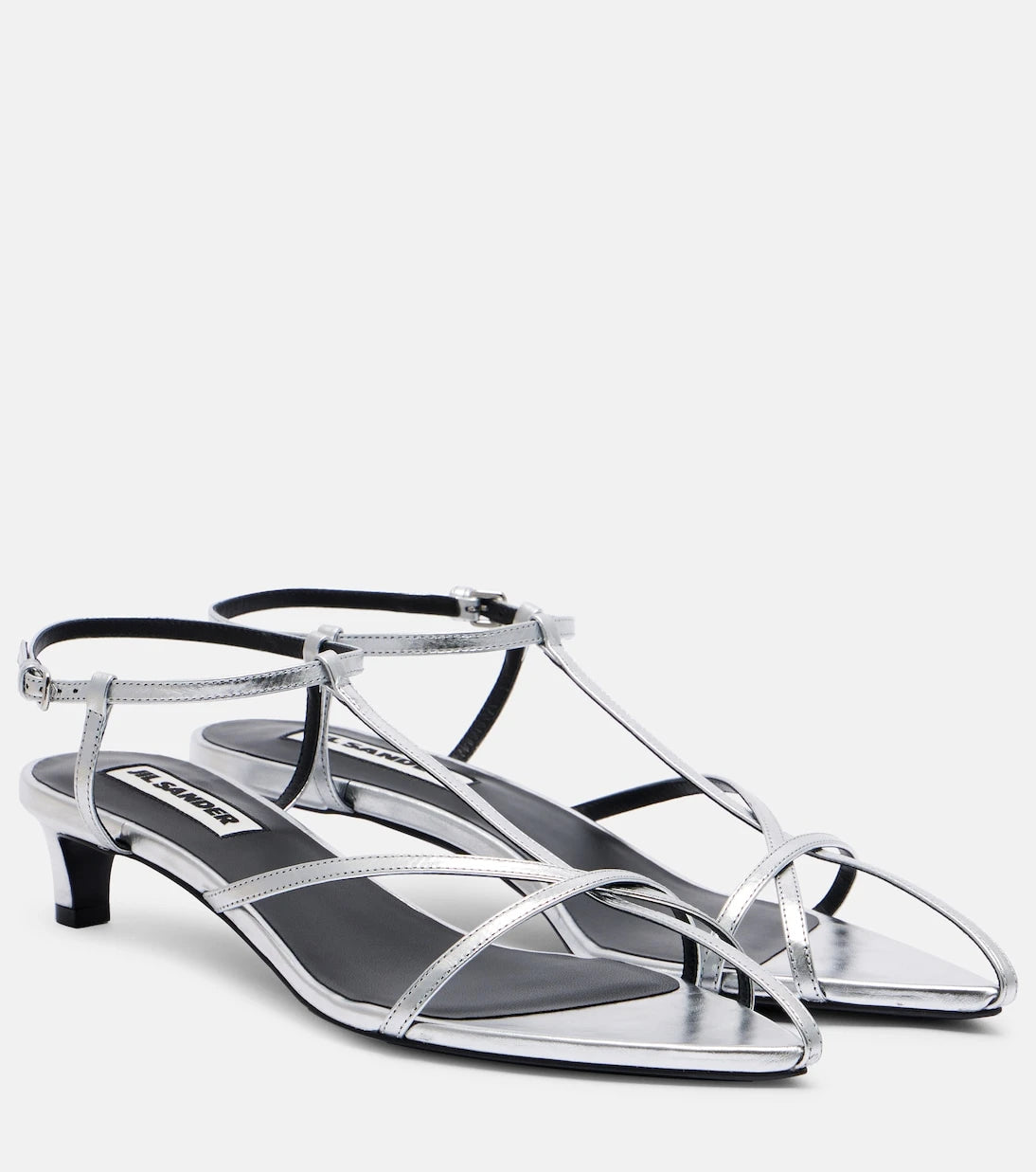 Jil Sander - Metallic leather sandals