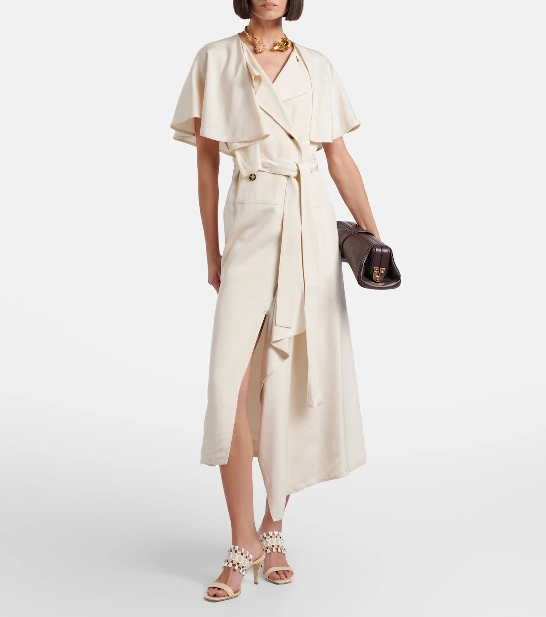 Manolo Blahnik - Efeso leather-trimmed woven mules