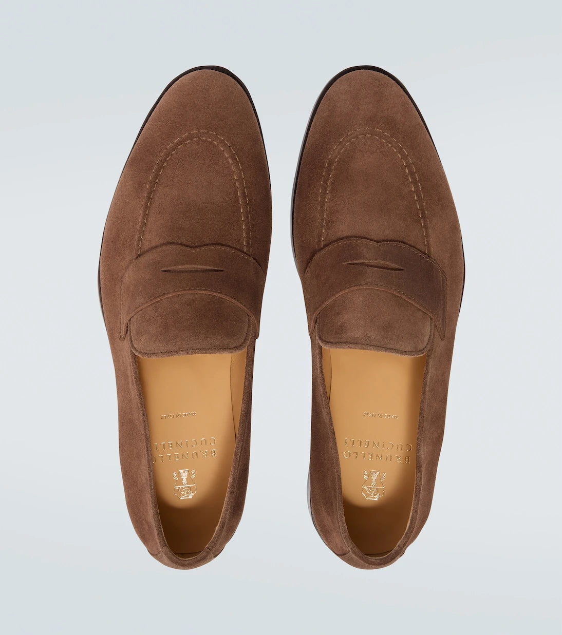 Brunello Cucinelli - Suede penny loafers