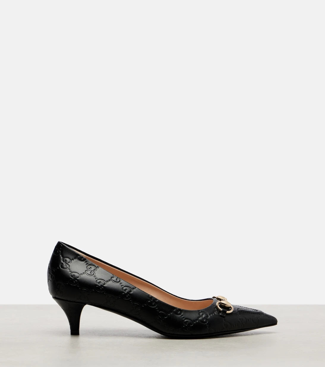 Gucci - Erin GG Horsebit leather pumps