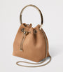 Jimmy Choo Beige Leather Bon Bon Top-Handle Bag