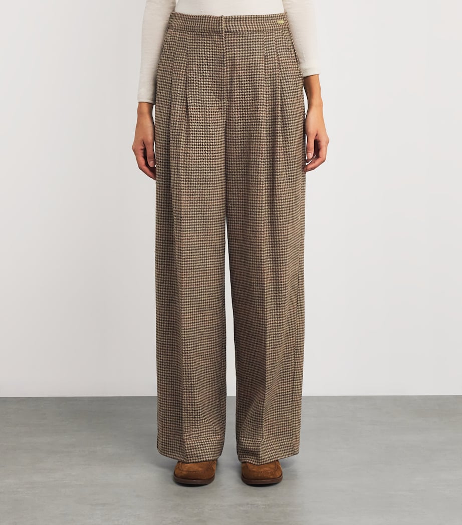 Barbour Multi Wool Tweed Sophia Wide-Leg Trousers