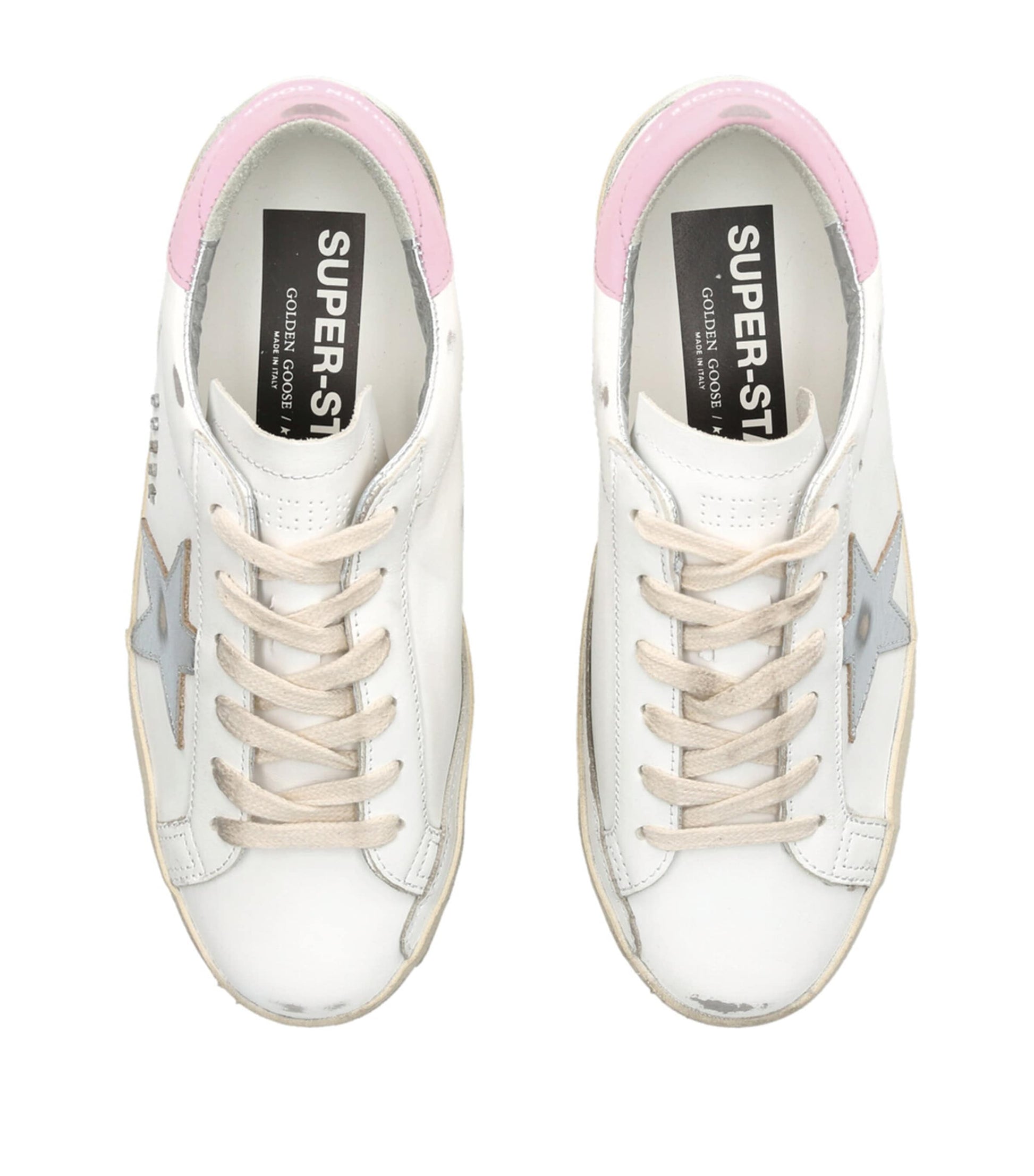 White Leather Super-Star Sneakers
