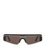 Balenciaga Black Rectangular Ski Sunglasses