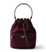 Prada Burgundy Re-Nylon Duet Bucket Bag