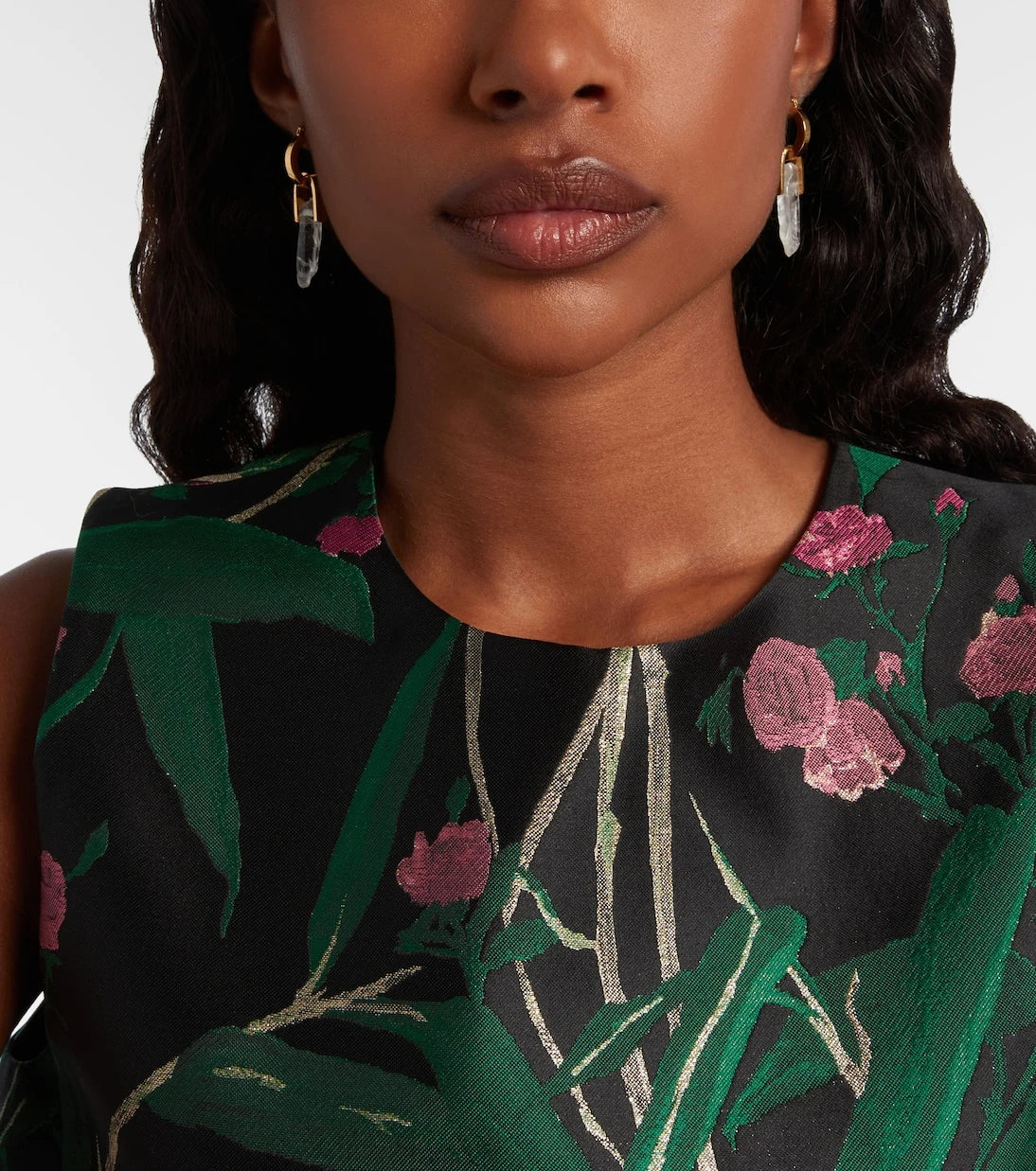 La DoubleJ - Pillar gold-plated pendant earrings