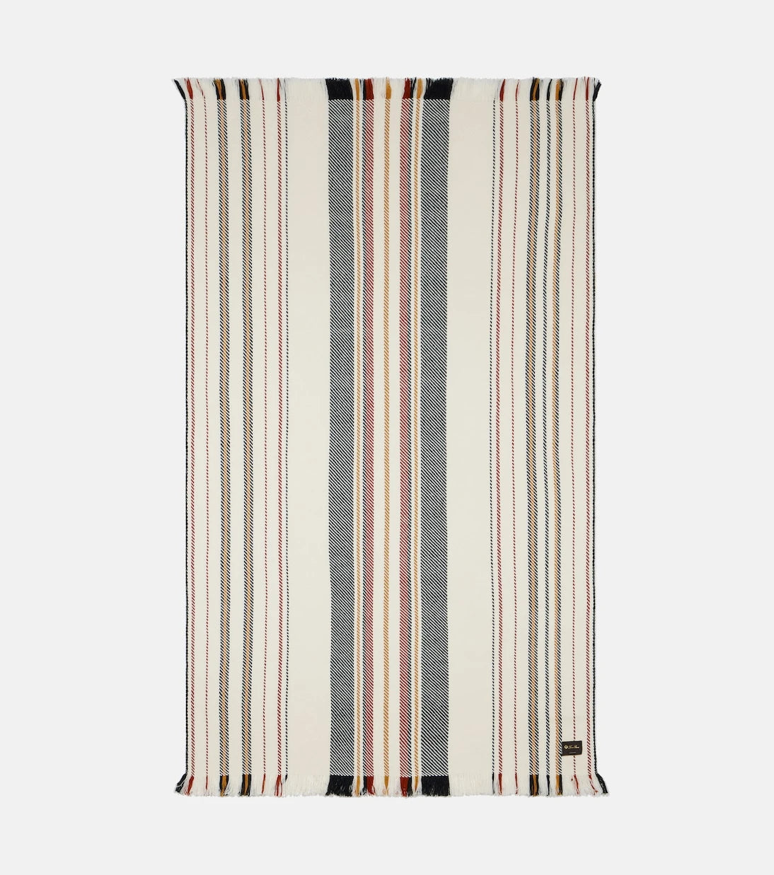 Loro Piana - Fringed striped cashmere blanket