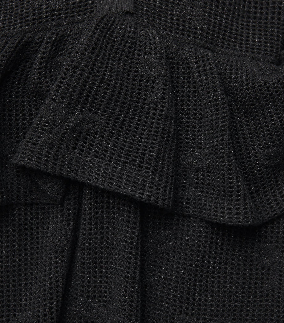 Self-Portrait Crochet Peplum Midi Dress