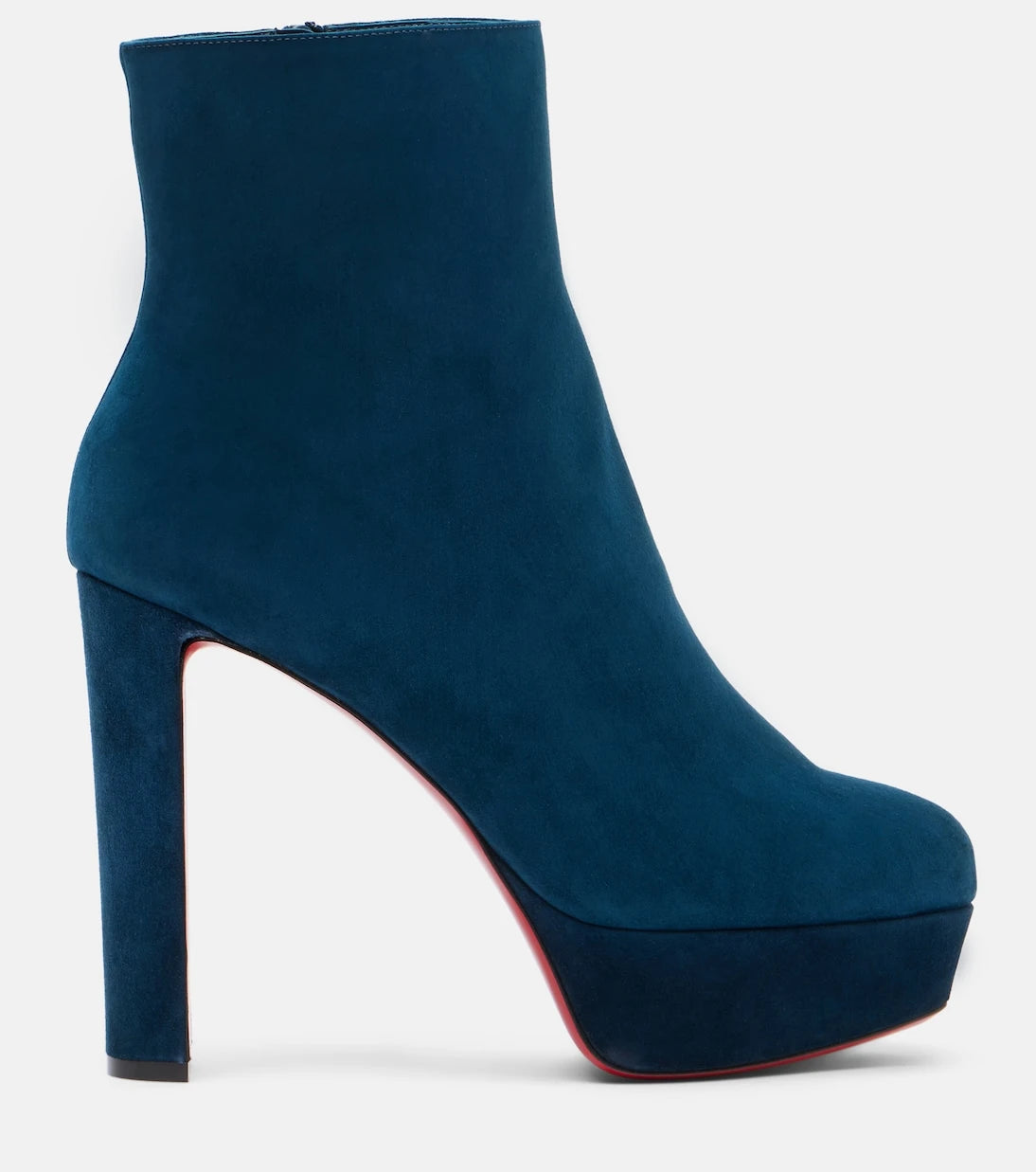 Christian Louboutin - Loo Booty 130 suede platform ankle boots