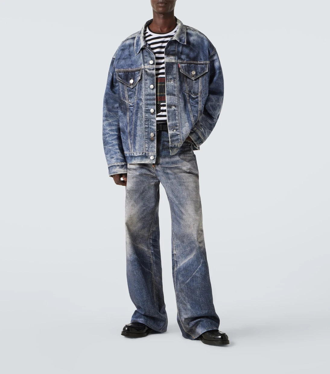 Junya Watanabe - جاكيت جينز مطبوع × Levi's®