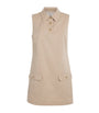 FRAME Beige The Utility Shift Mini Dress