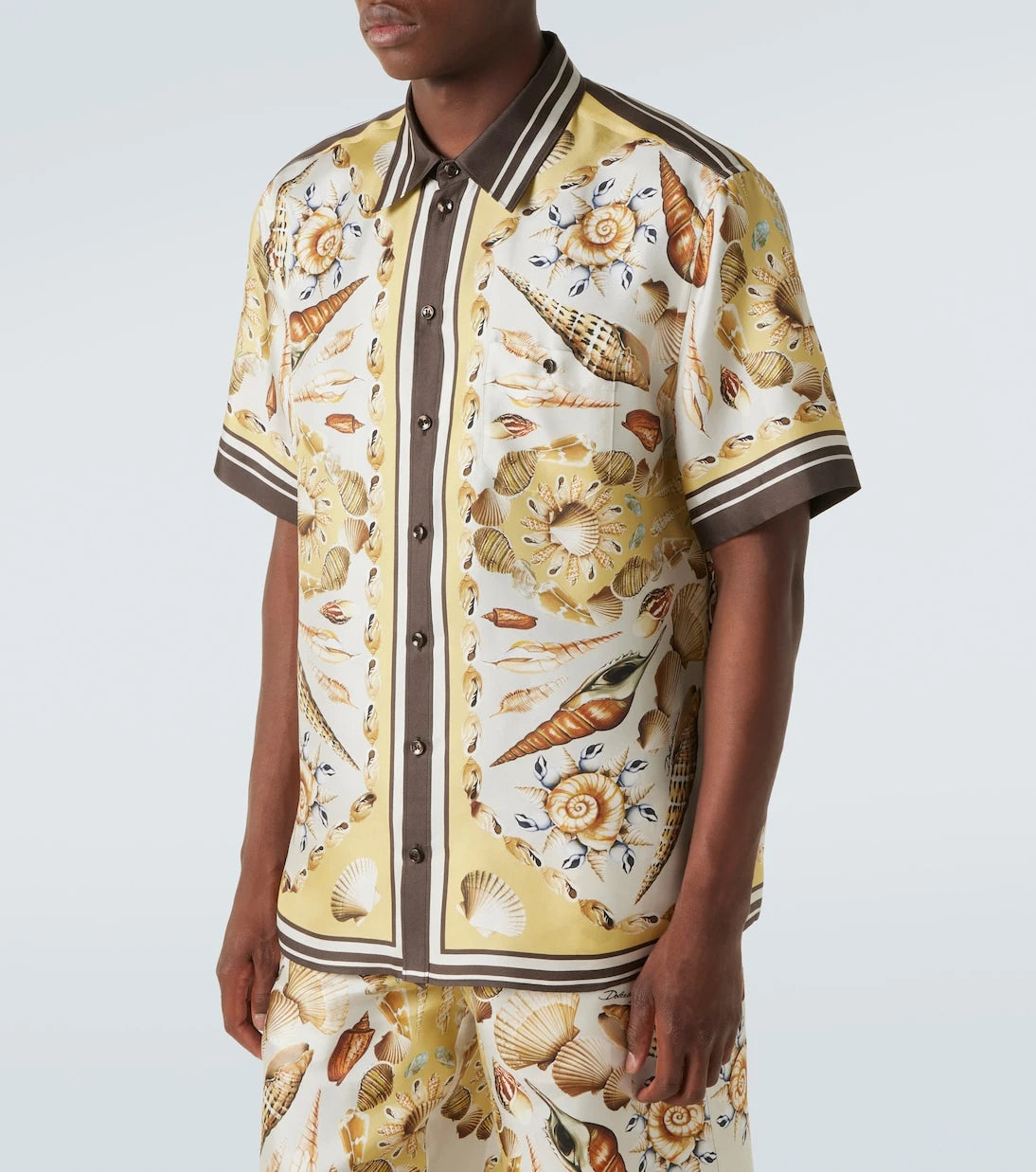 Dolce&Gabbana - Printed silk twill bowling shirt