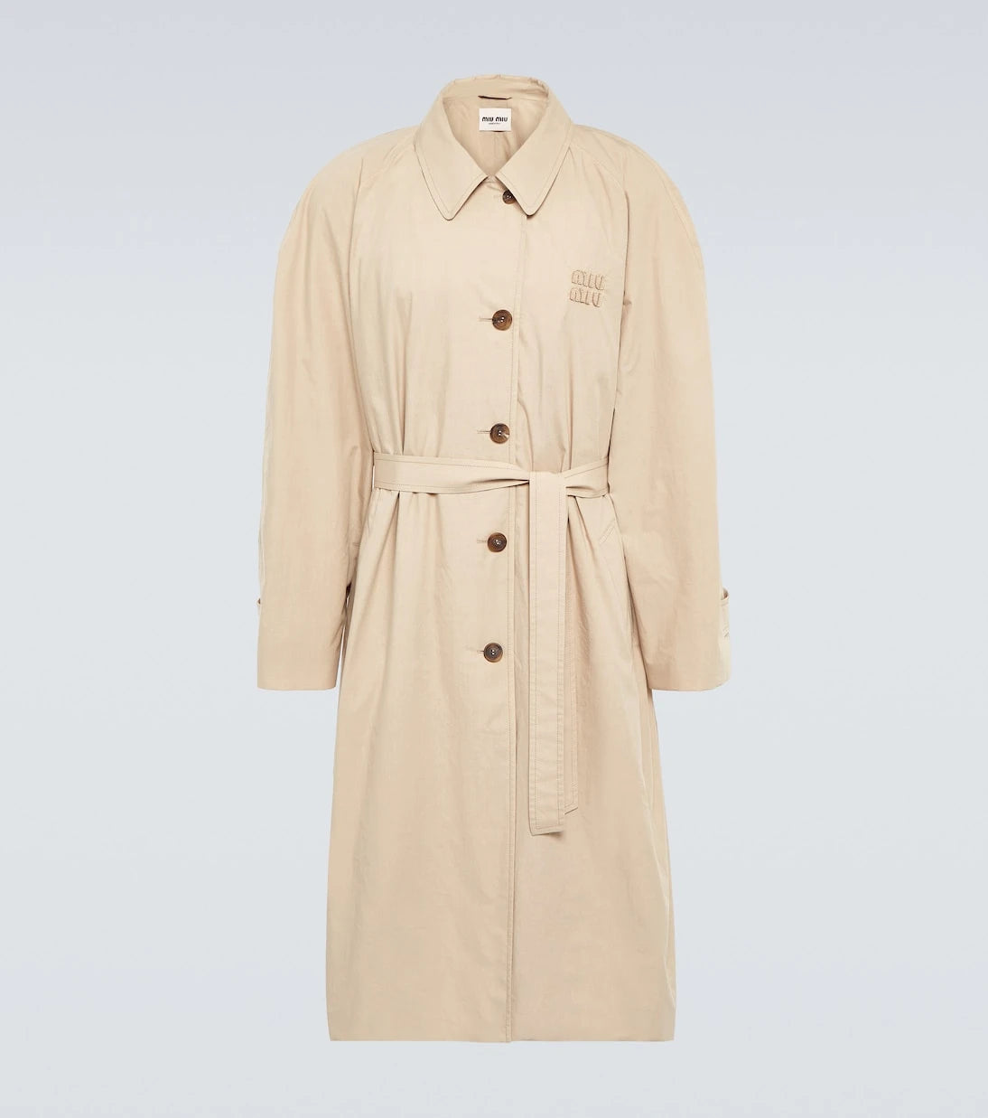 Miu Miu - Logo cotton gabardine trench coat