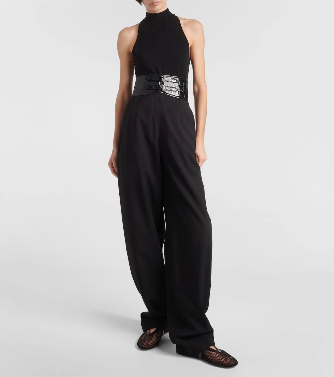 Alaïa - High-rise wool wide-leg pants