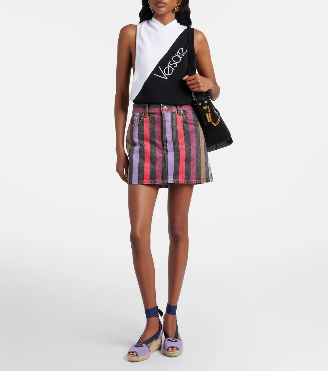 Versace - Lola suede espadrille wedges