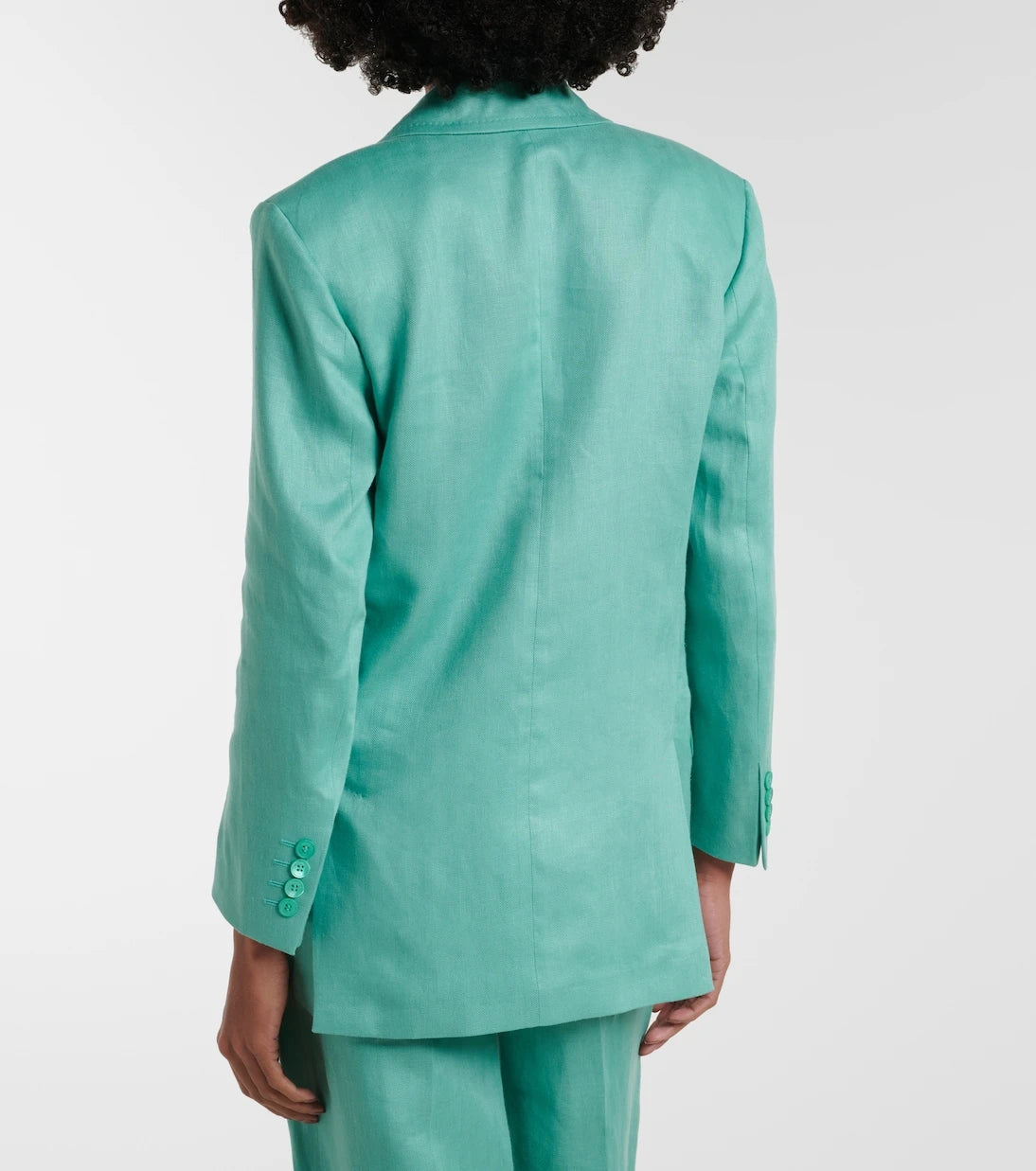 Max Mara - Olimpia double-breasted herringbone linen blazer