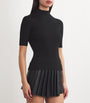 Maje Black Ribbed High-Neck Top