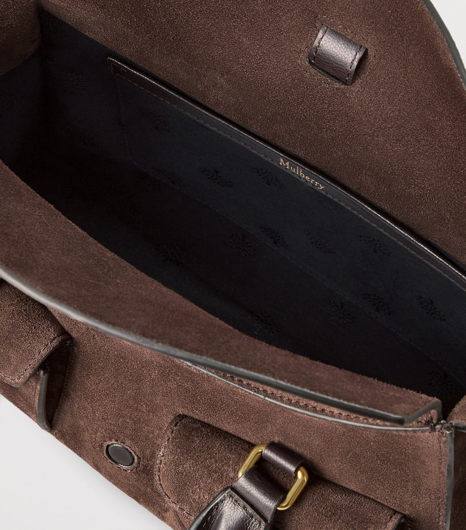 Mulberry Brown Small Suede Roxanne Top-Handle Bag