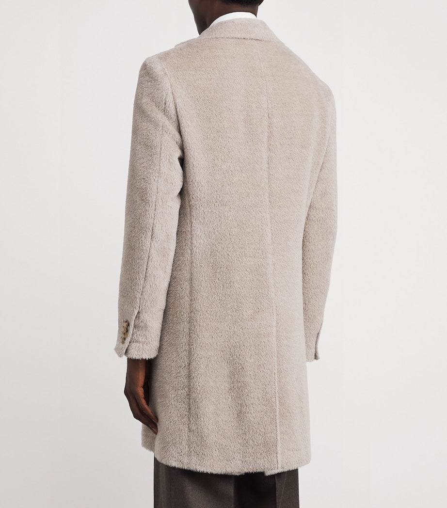 Grey Alpaca-Wool Overcoat
