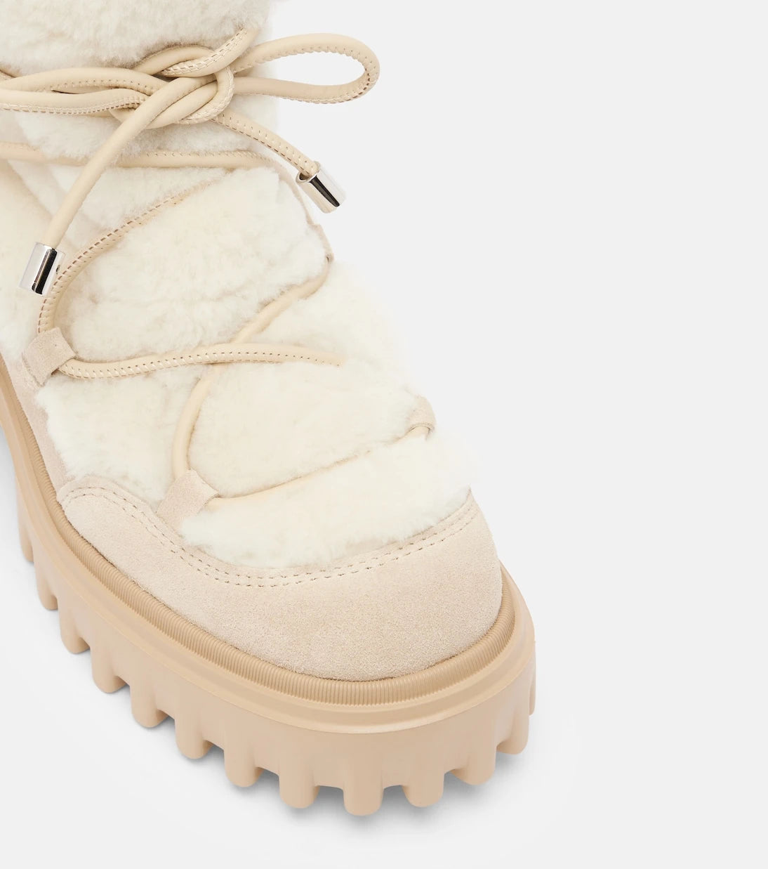 Hogan - Hogan H700 shearling-trimmed suede ankle boots