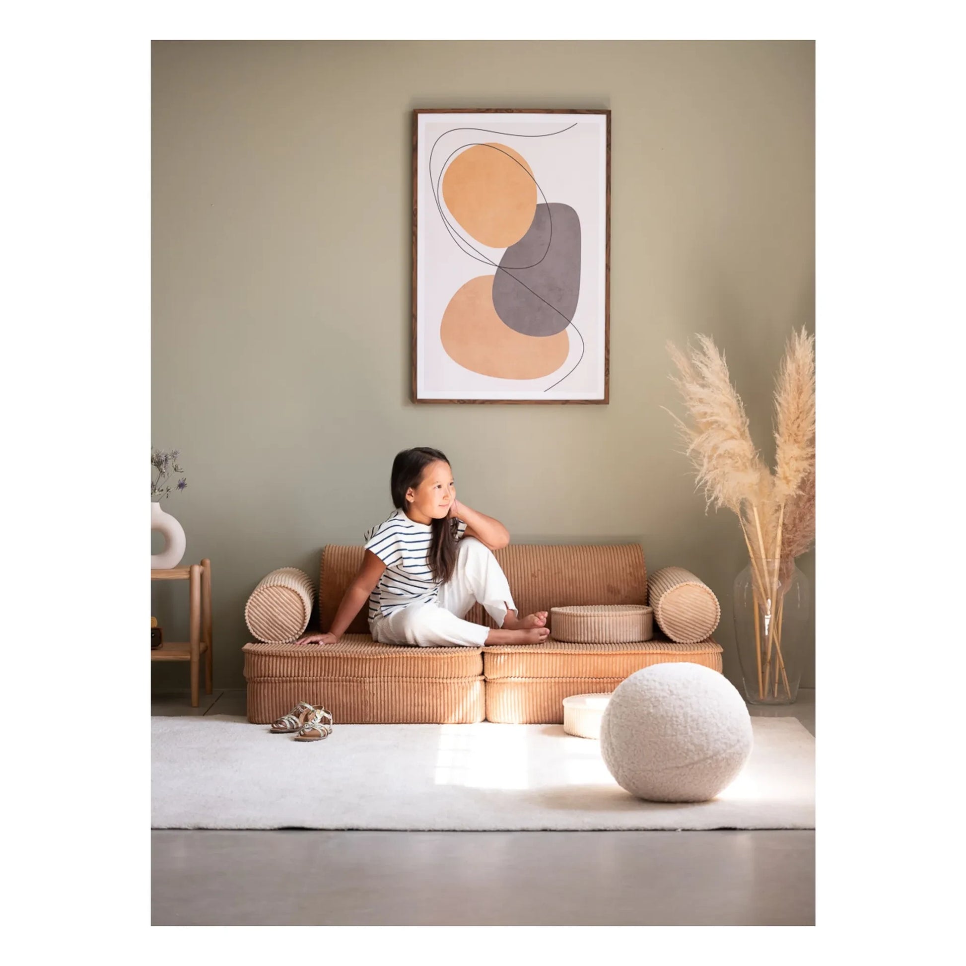 Wigiwama - Modular corduroy sofa | Brown