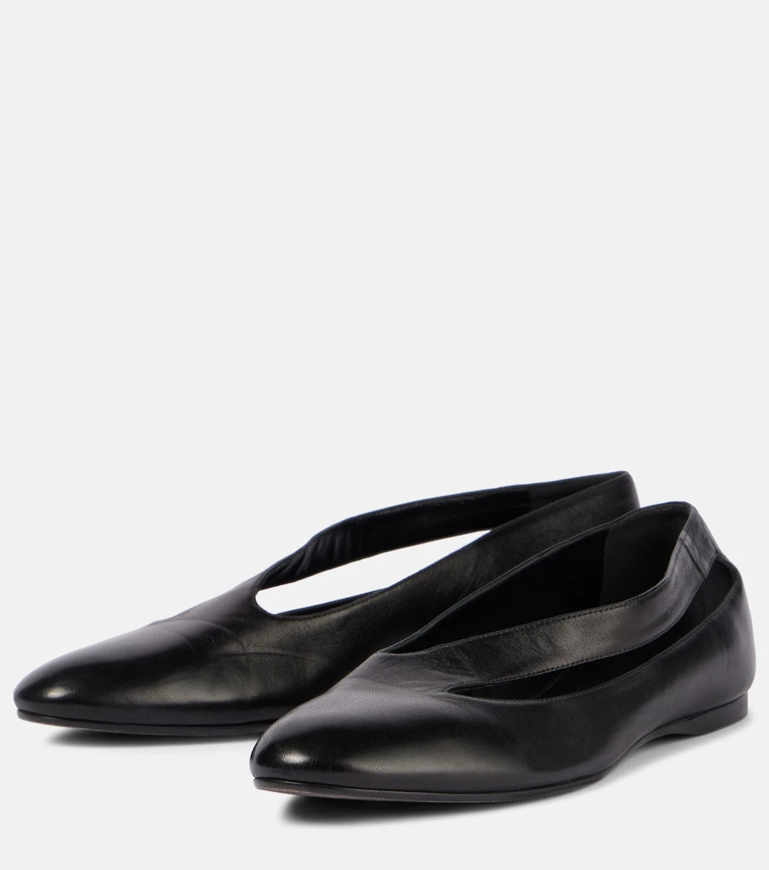 Khaite - Diana cutout leather ballet flats