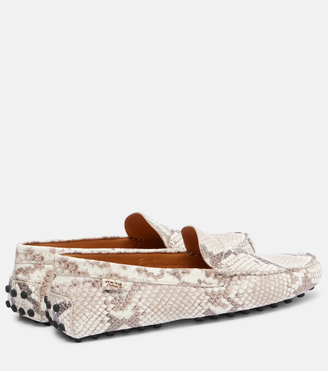 Tod's - Gommino snake-effect leather driving shoes