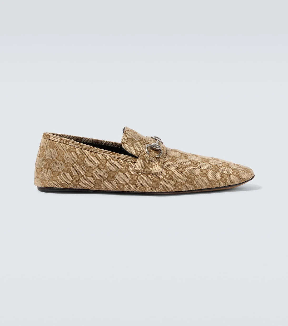 Gucci - Horsebit GG Canvas distressed loafers