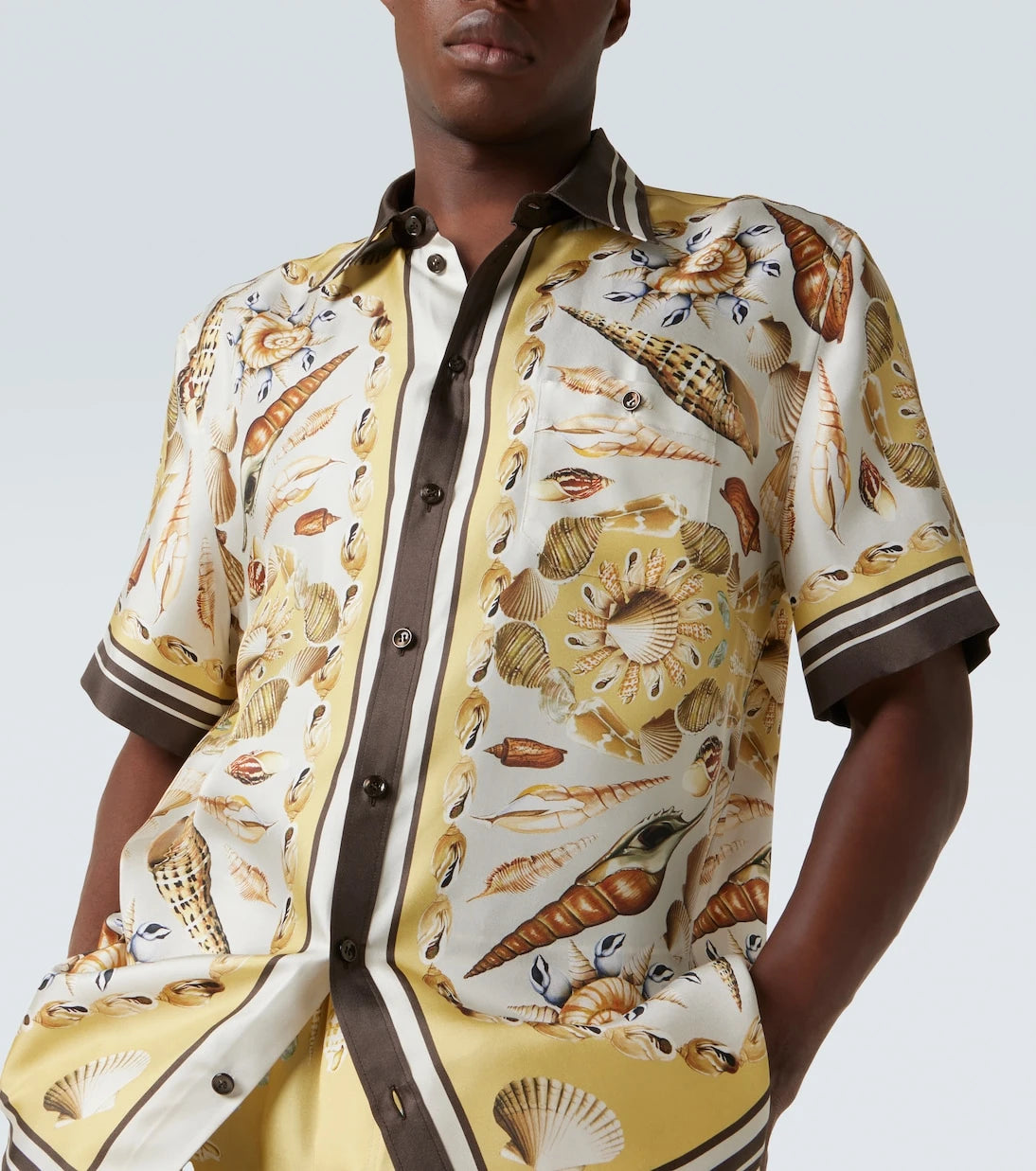 Dolce&Gabbana - Printed silk twill bowling shirt