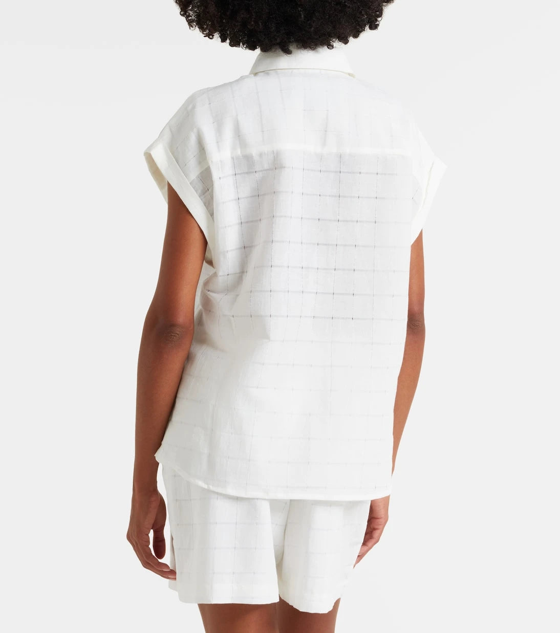 Asceno - Andra linen and cotton checked shirt