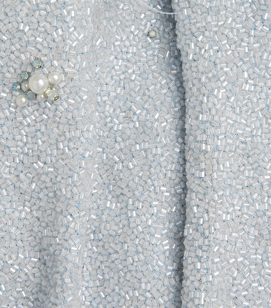 Clio Peppiatt Blue Embellished Mae Maxi Dress