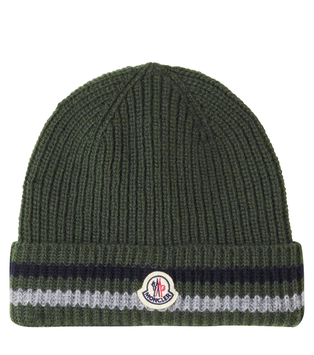 Moncler Enfant - Logo ribbed-knit virgin wool beanie