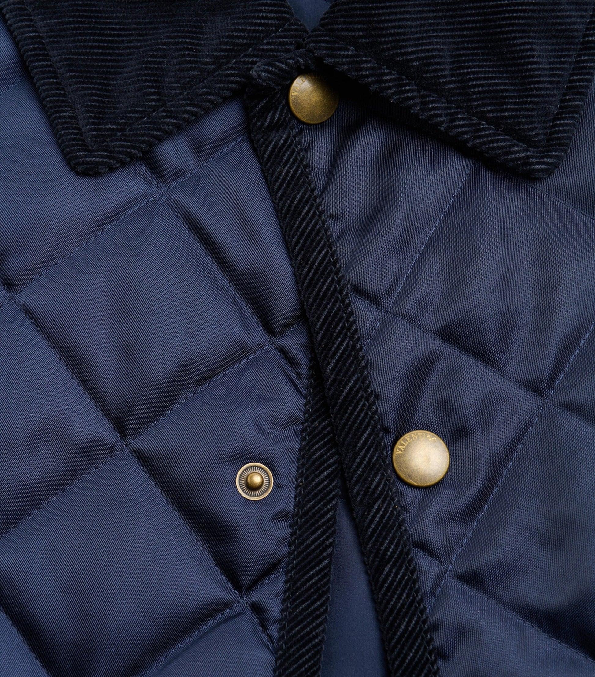 Valentino Navy VLogo Quilted Jacket