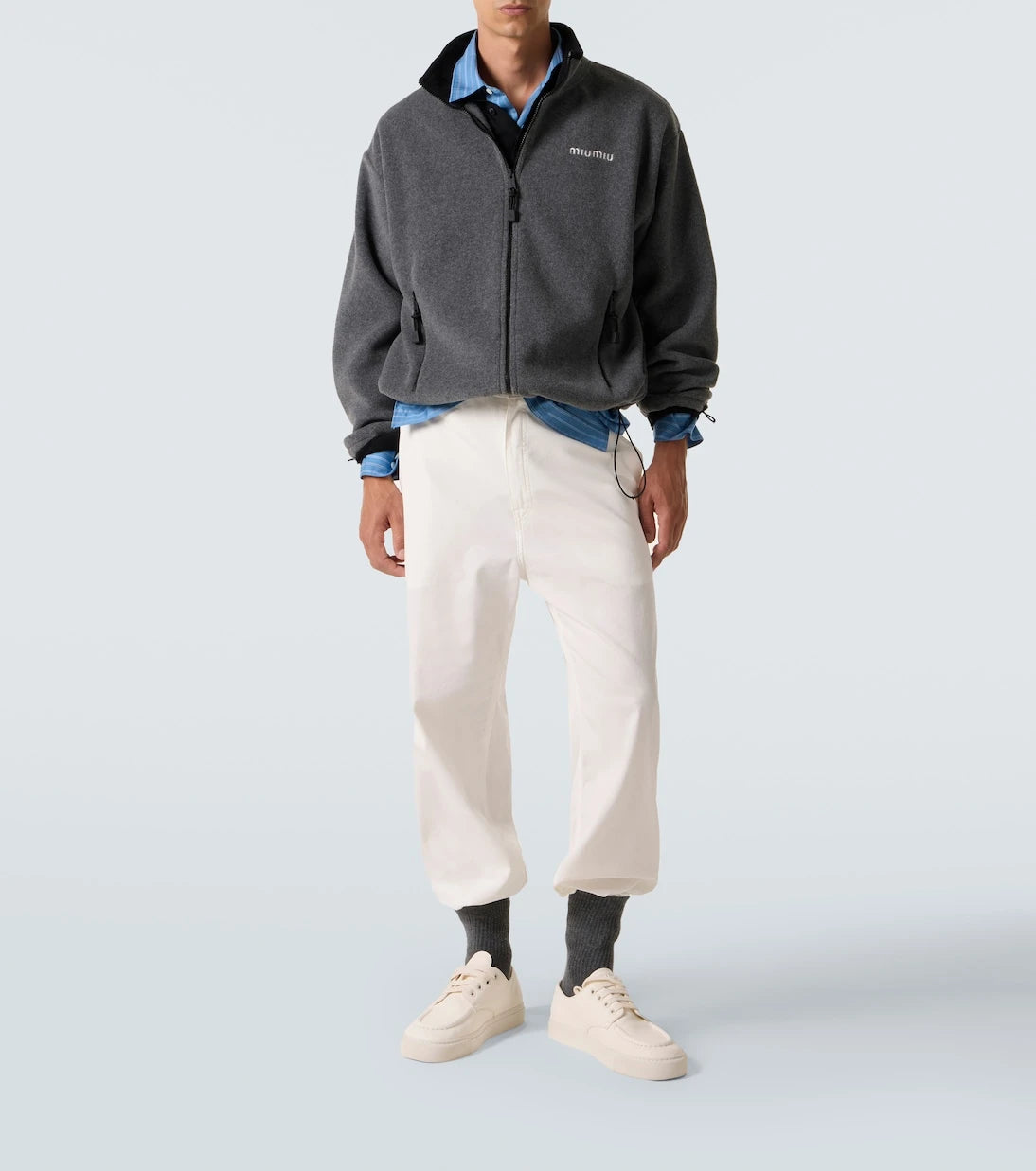 Miu Miu - Logo fleece sweatshirt