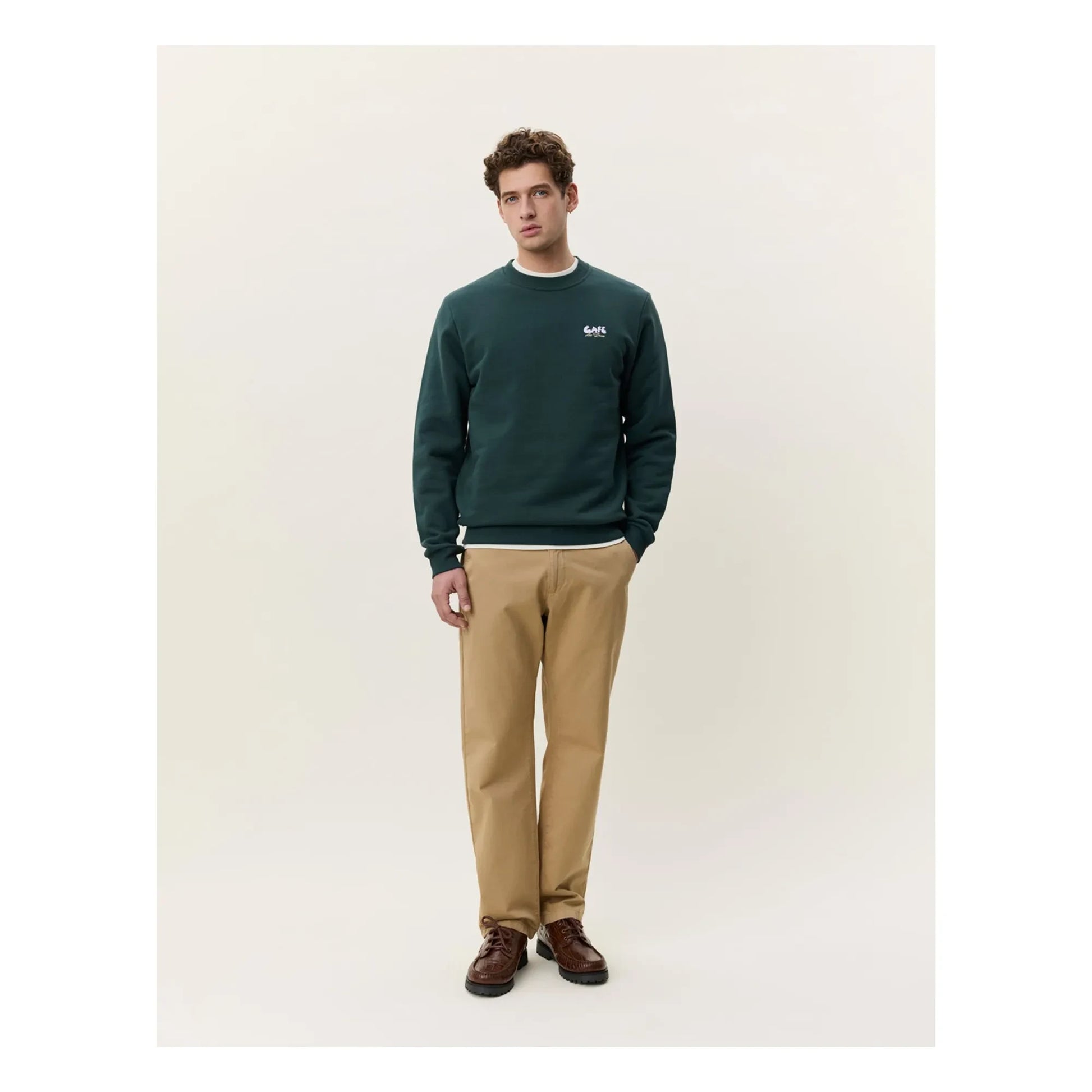 Les Deux - Sweat Café | Dark green