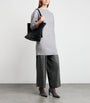 Max Mara Grey Virgin Wool-Blend Mini Dress