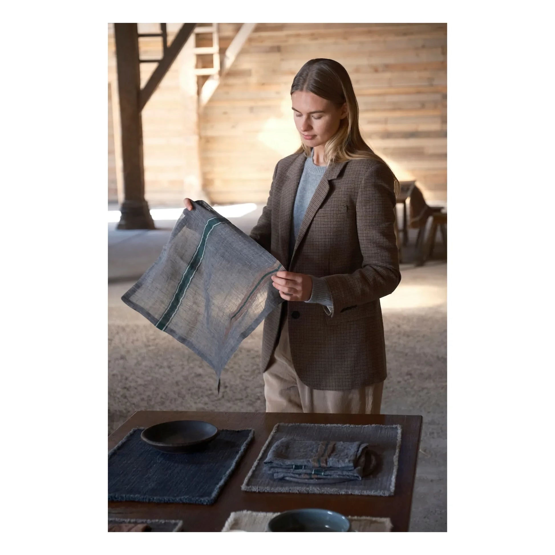 Libeco - Arlo linen napkin | Carbon