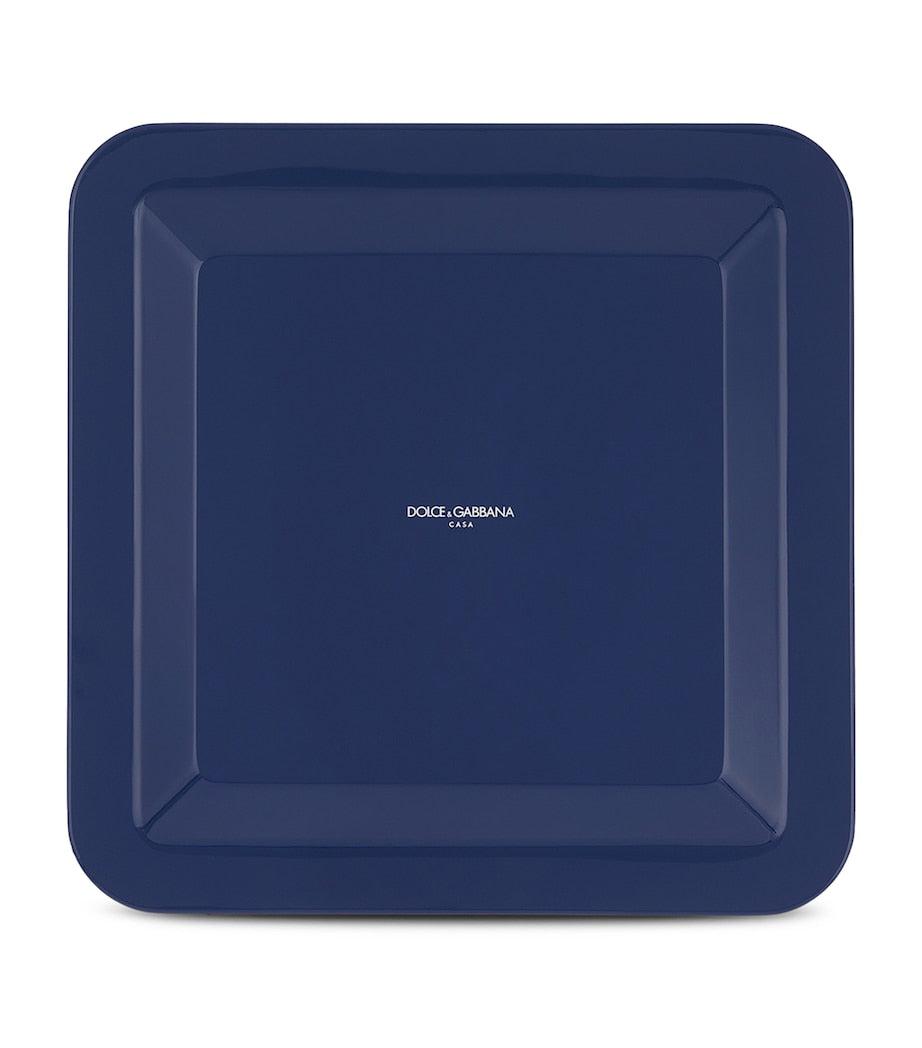 Dolce & Gabbana Casa Wooden Blu Mediterraneo Tray