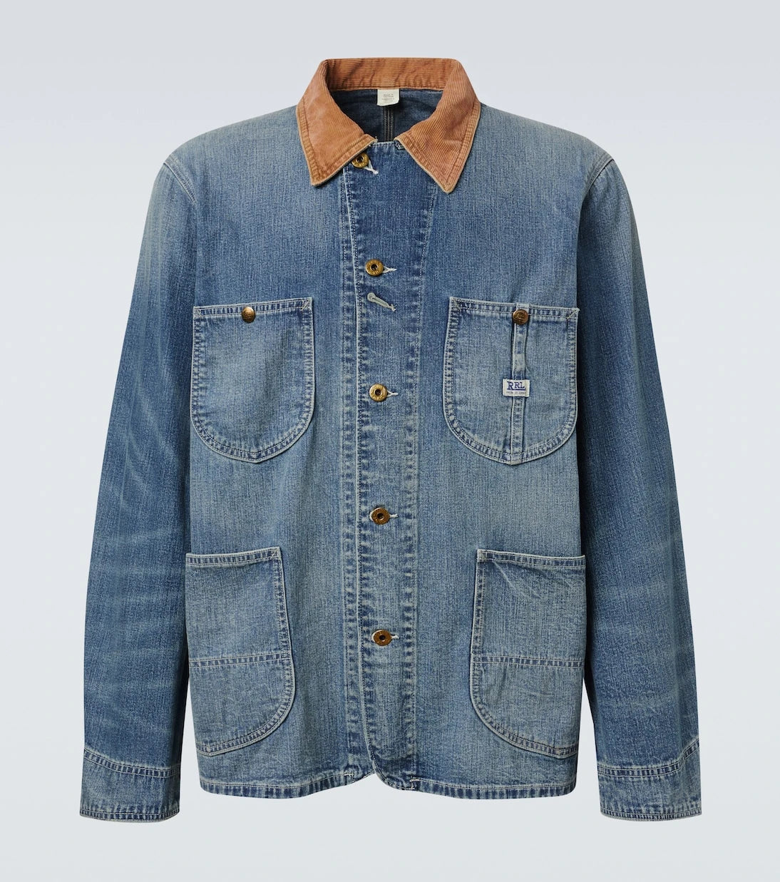 RRL - Stockton corduroy-trimmed denim jacket