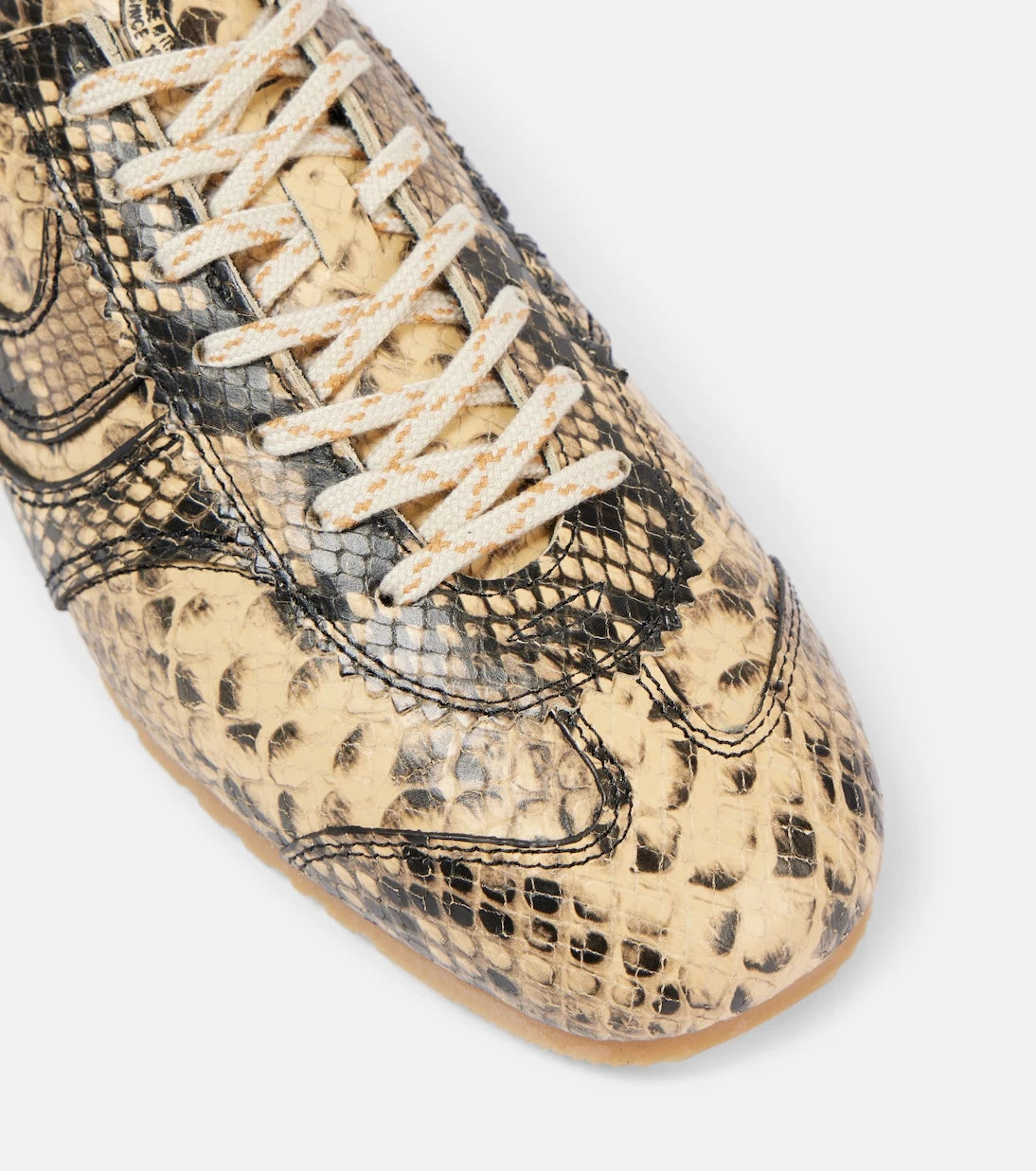 Dries Van Noten - Snake-effect leather sneakers