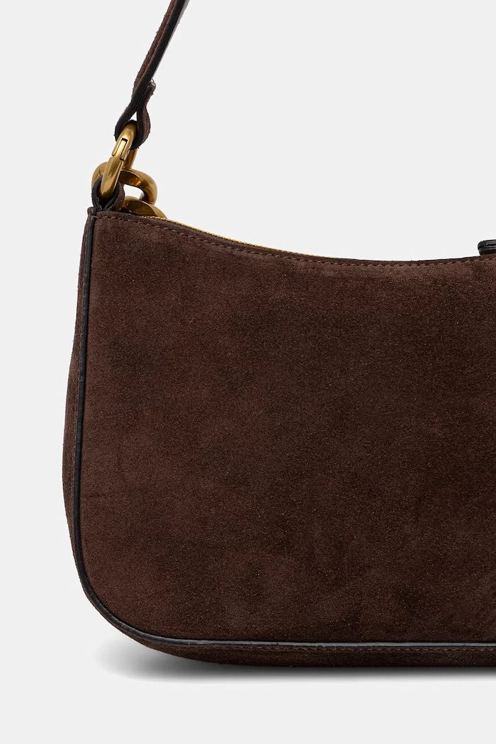 Twinset süet kadın hobo çanta