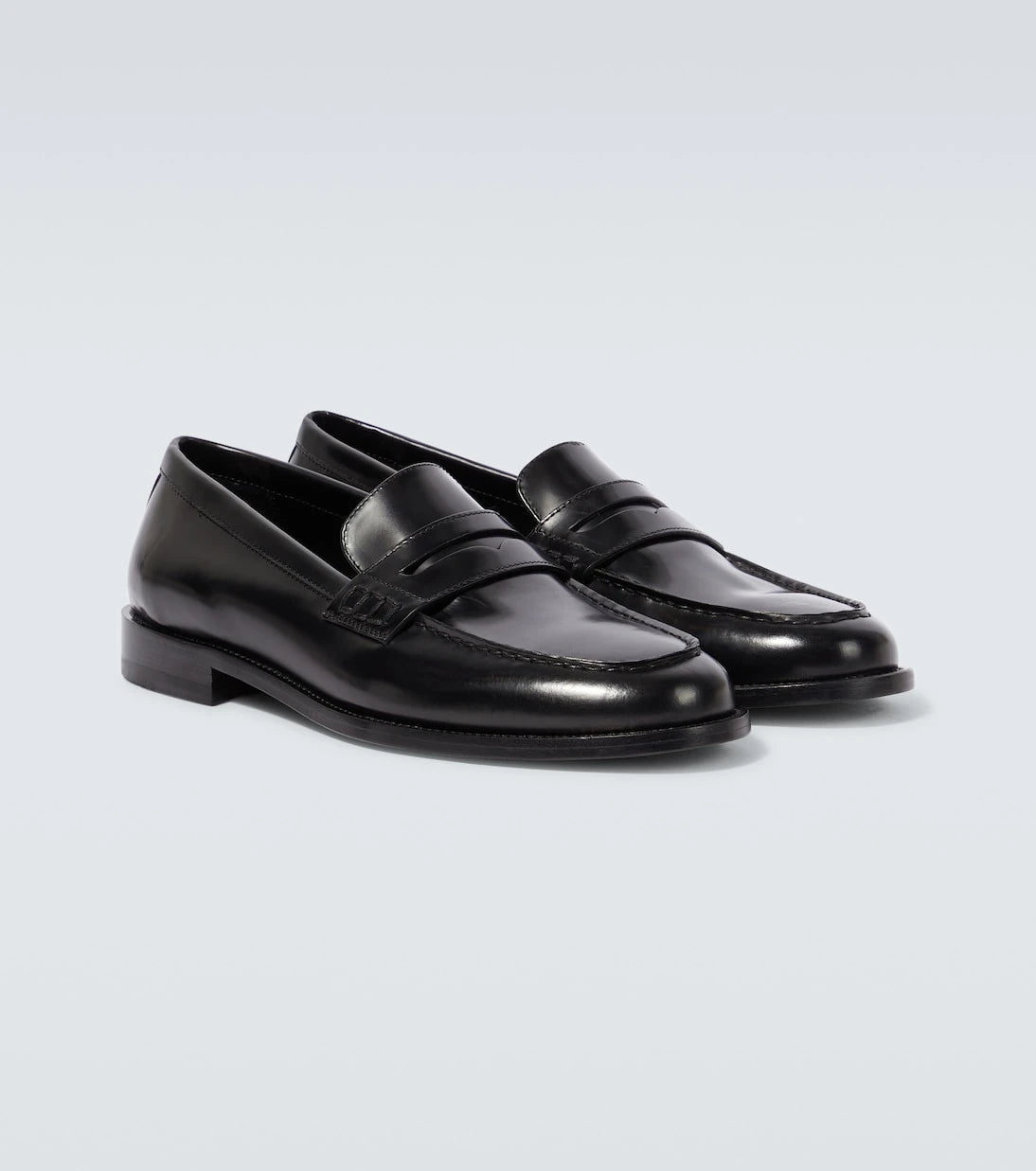 Manolo Blahnik - Perry leather penny loafers