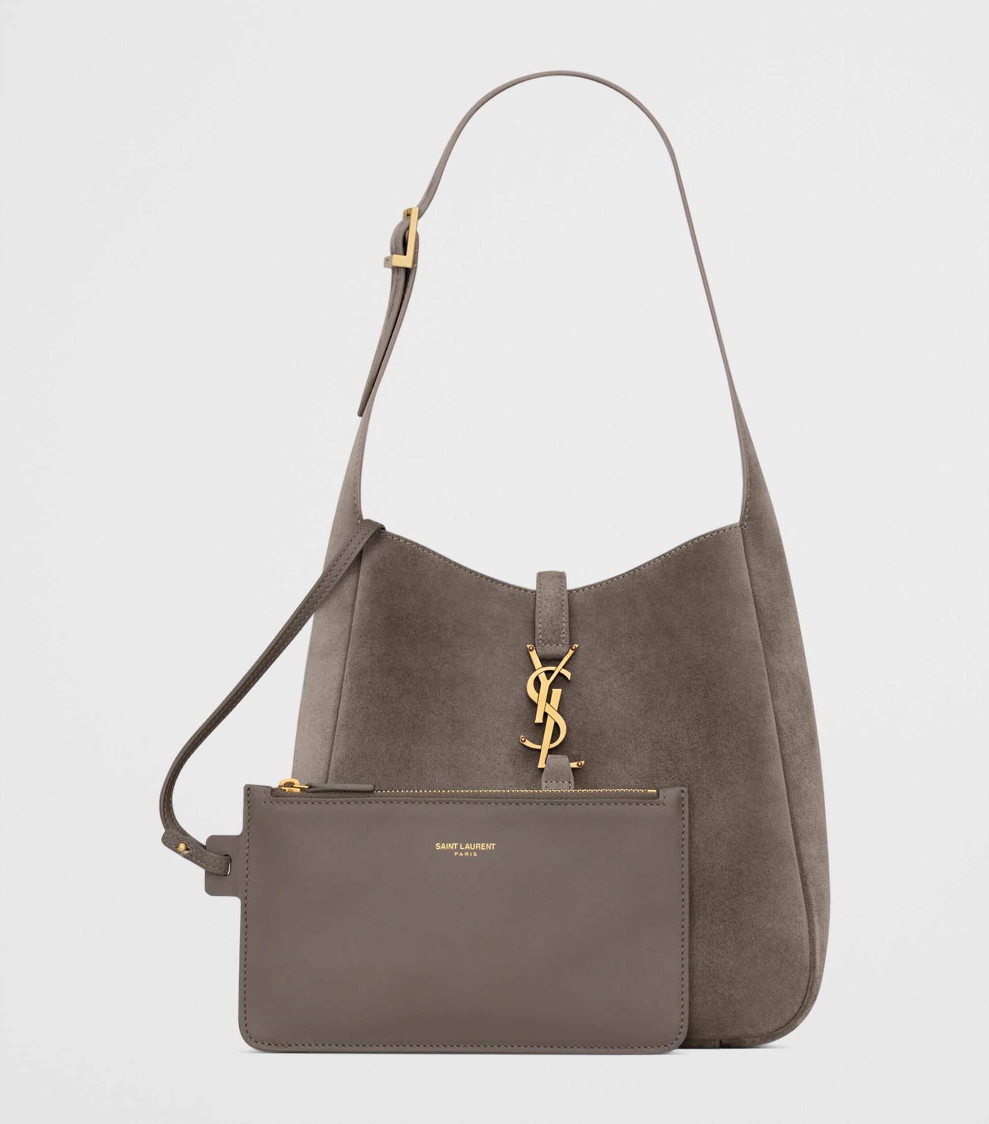 Saint Laurent Grey Small Le 5 à 7 Shoulder Bag