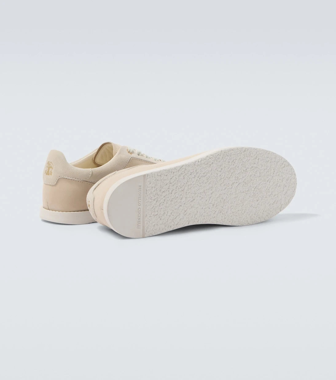 Brunello Cucinelli - Suede-trimmed leather sneakers