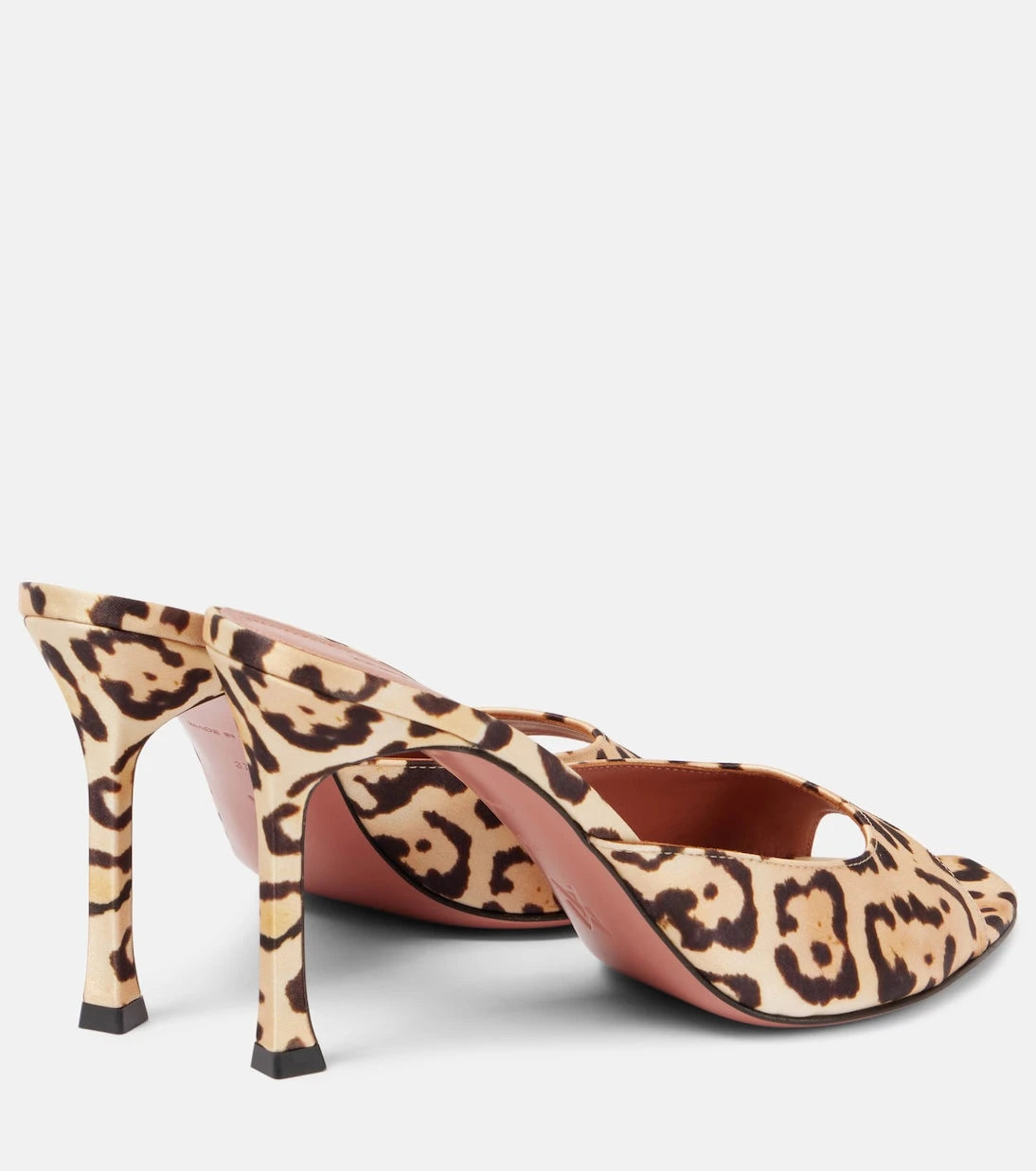 Amina Muaddi - Alexa 95 leopard-print satin mules