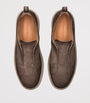 Santoni Beige Leather Clean Icon Victory Sneakers