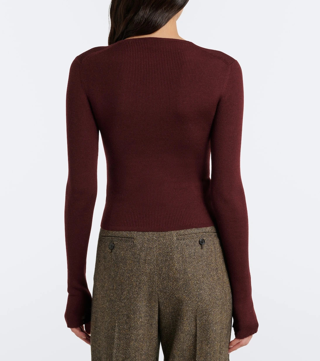 Saint Laurent - Ribbed-knit wool, cashmere, and silk top