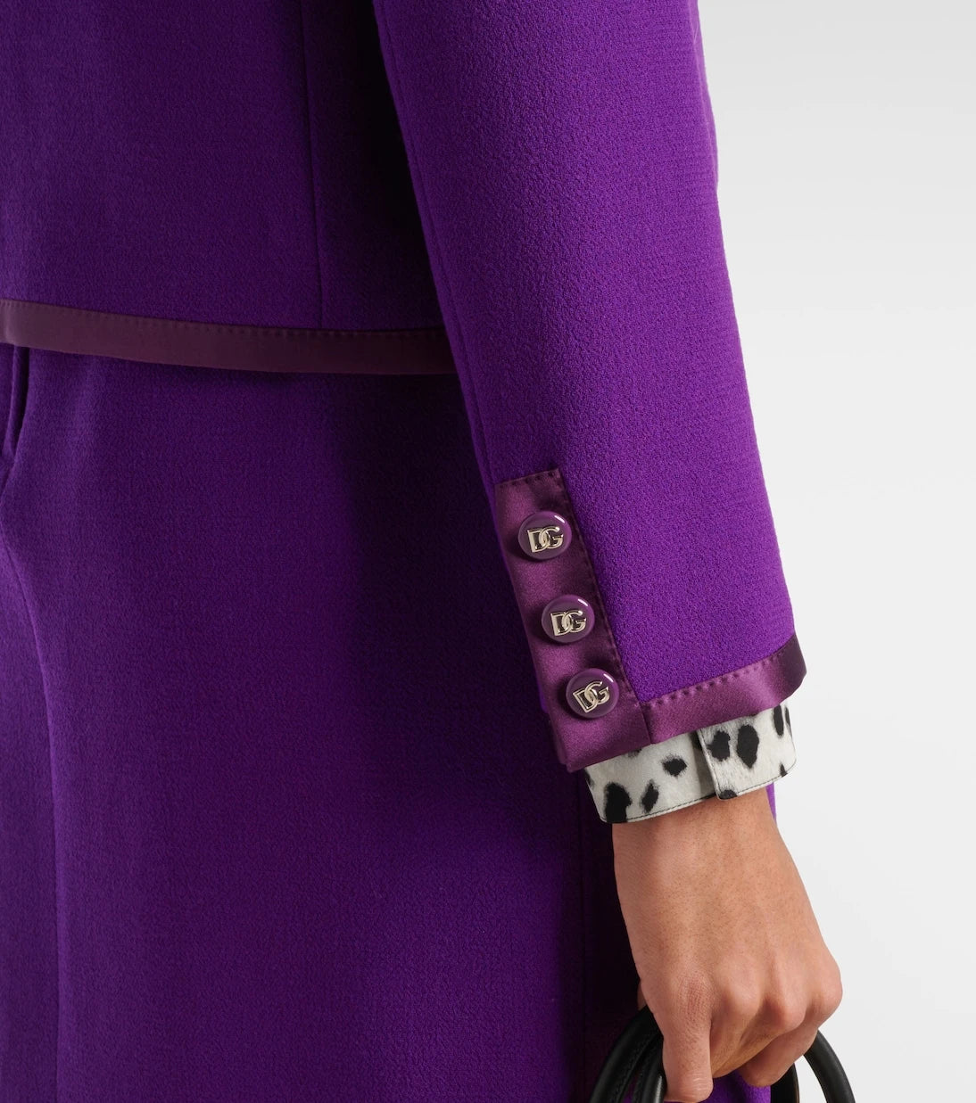 Dolce&Gabbana - DG satin-trimmed wool-blend crêpe jacket