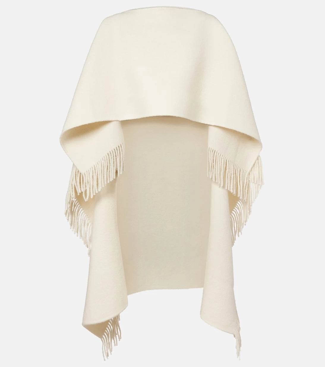 Toteme - Fringed wool-blend poncho