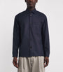 NN07 Navy Wool-Blend Stripe Overshirt